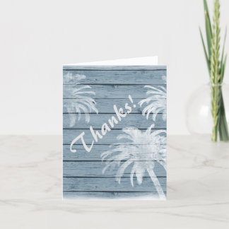 Palmier sur Bois Rustique Merci ! Plage Merci