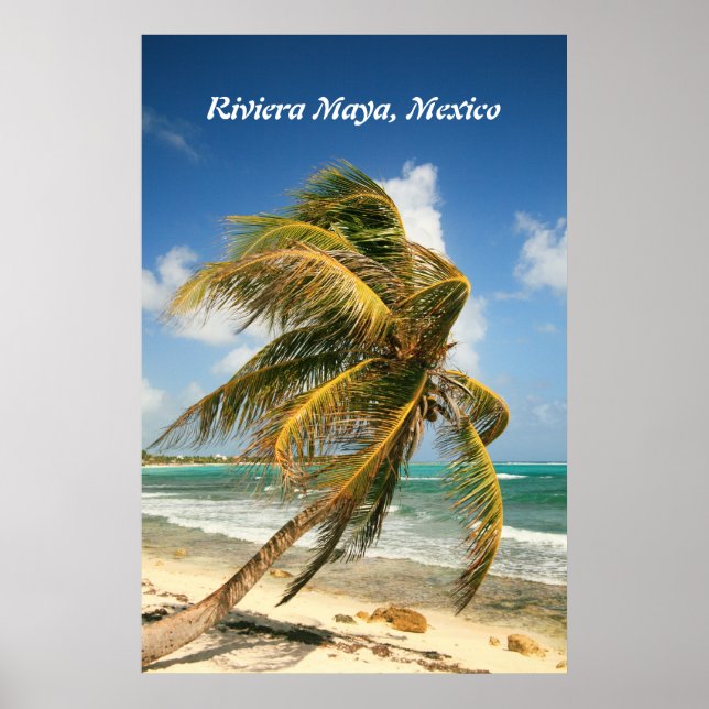 Palmier sur la Riviera Maya, affiche mexicaine (Devant)