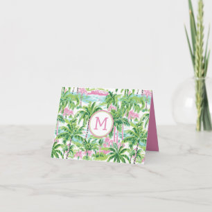 Palmier tropical rose et vert de Preppy