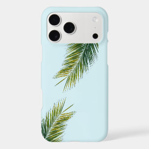 Palmier Vert Tropical sur Fond Bleu Clair
