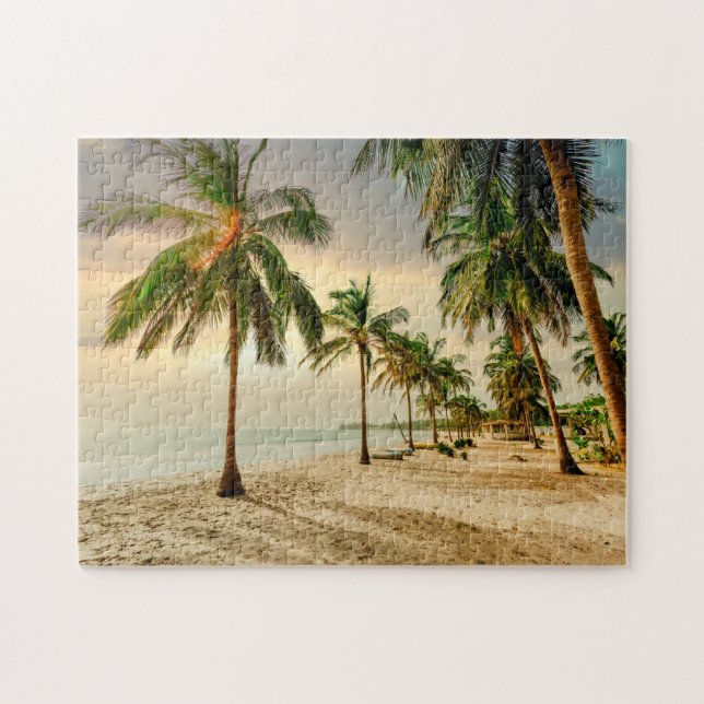 Palmiers de plage Jigsaw Puzzle (Horizontal)