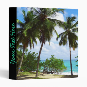 Palmiers sur le classeur tropical de paysage marin