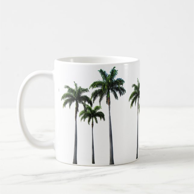 - Palmiers - tasse blanche classique tropicale (Gauche)