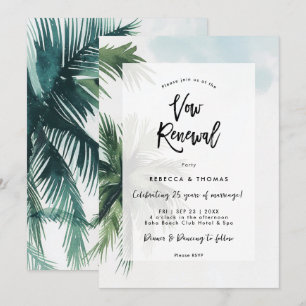palmiers tropicaux annonce une invitation au renou