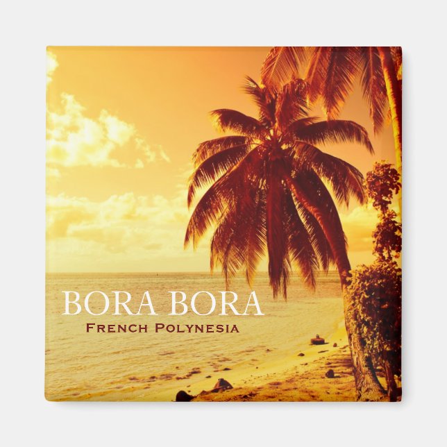 Palmiers tropicaux au coucher du soleil aimant Bor (Devant)