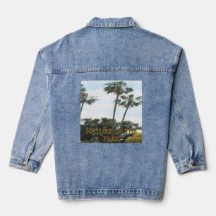 Palmiers Tropicaux Ciel Bleu Veste Été Élégante