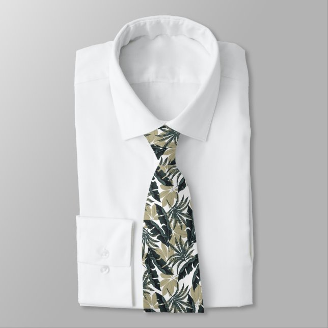 Palmiers tropicaux de Cravate pour hommes (Attaché)