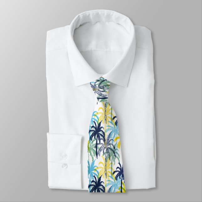 Palmiers tropicaux de Cravate pour hommes (Attaché)