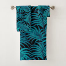 Palmiers tropicaux de nuit feuilles