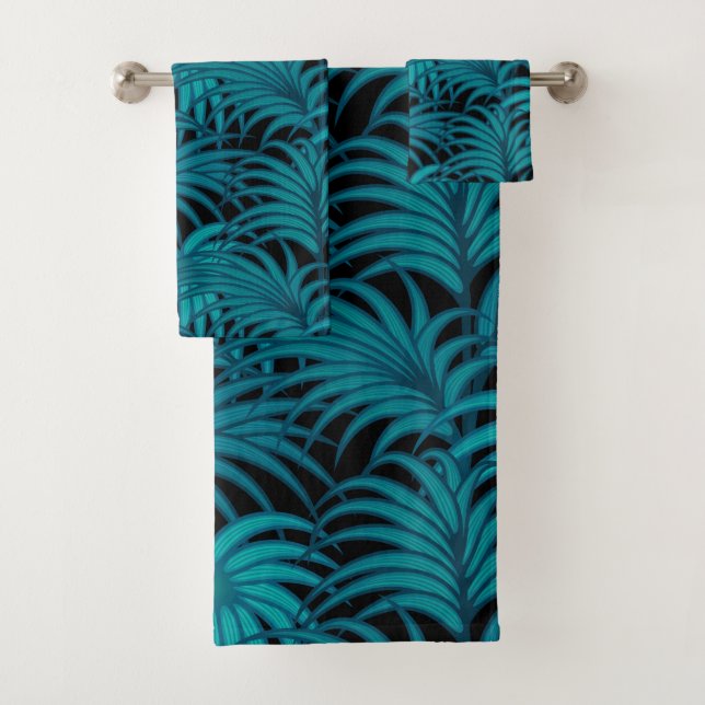 Palmiers tropicaux de nuit feuilles (En situation)