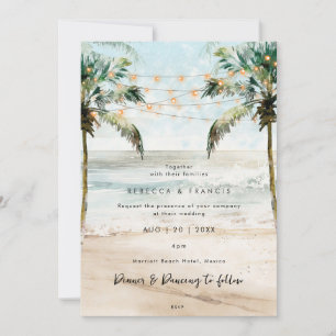 palmiers tropicaux faire-part de mariage