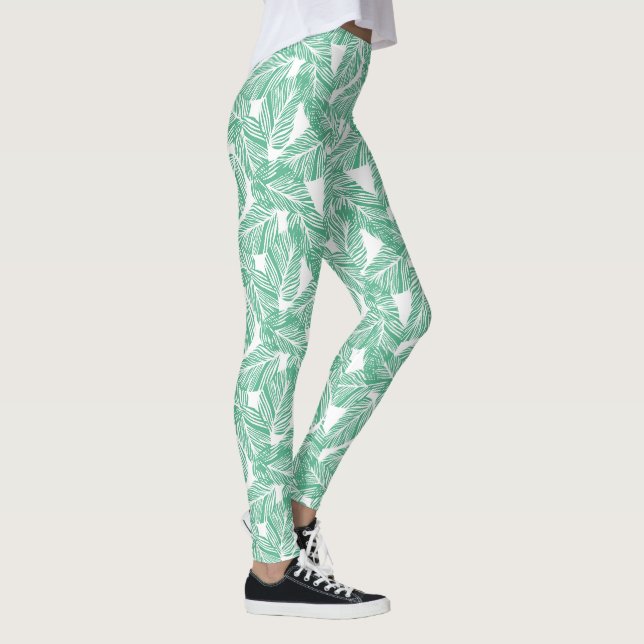 Palmiers tropicaux Imprimer Leggings pour femmes (Droite)
