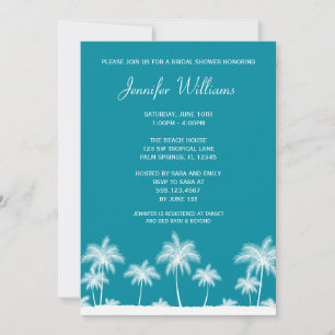 Palmiers tropicaux Invitation à la douche nuptiale