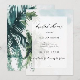 palmiers tropicaux invitation à la douche nuptiale