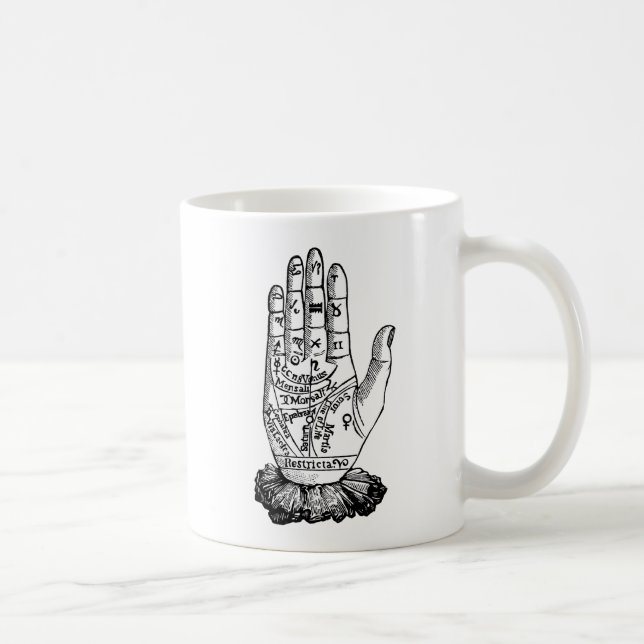 Palmistry Chart, 1885 Coffee Mug (Right)