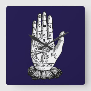 Palmistry Chart, 1885 Square Wall Clock