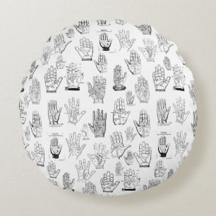 Palmistry Round Pillow