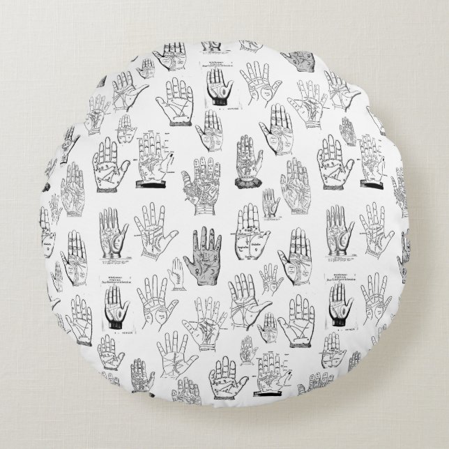 Palmistry Round Pillow (Front)