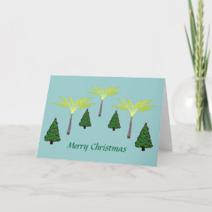 Palms and Christmas Trees Holiday Card
