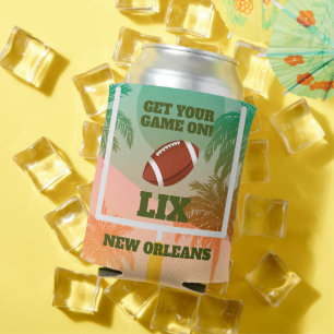 Palms and Football Uprights Game Day Can Cooler