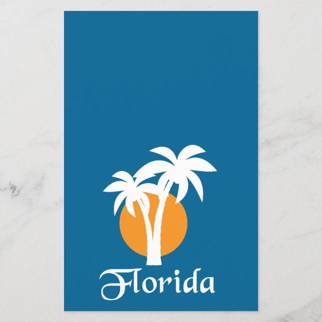 Palms and orange sun flyer (Back)