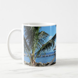 Palms and Pier in Belize Coffee Mug