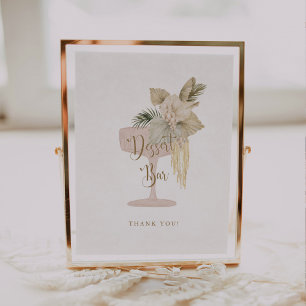 Palms and Prosecco bridal shower Dessert Bar Sign