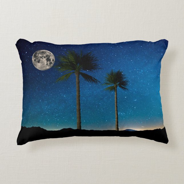 Palms at The night Accent Pillow (Front)
