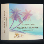 Palms Beach Seashells Wedding Binder<br><div class="desc">Beach wedding planner.</div>