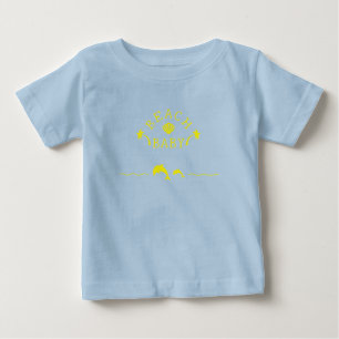 Palms & Dolphins Yellow Beach Baby T-Shirt