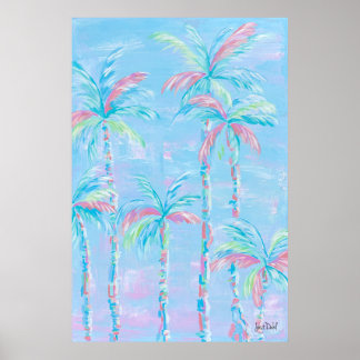 Palms in Colour Palm Tree Print - Just Dahl
