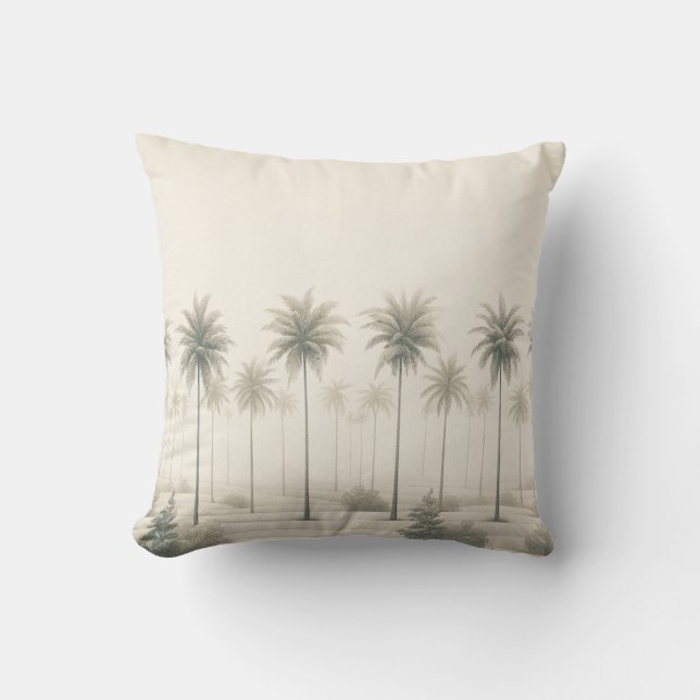 Palms in Miami Throw Pillow (Front)