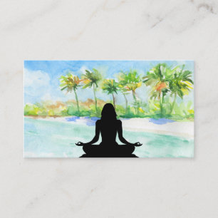 *~*  Palms Ocean Mindfulness Meditation Yoga Business Card
