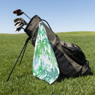 Palms Print Golf Towel