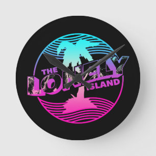 Palms Round Clock