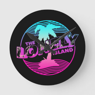 Palms Round Clock