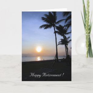 palms sunset retirement card