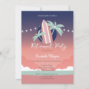 Palms Surfing Board Retraite Invitation