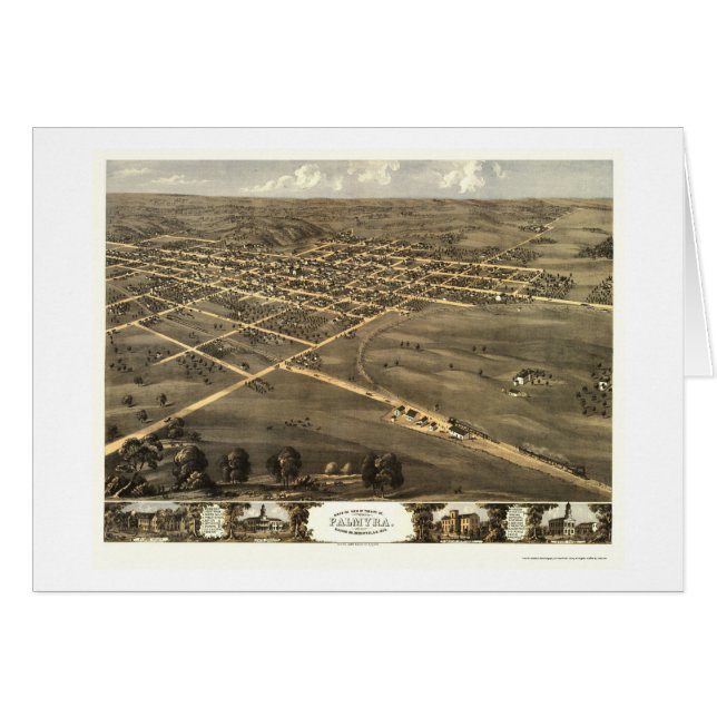 Palmyra, carte panoramique de MOIS - 1869 (Devant horizontal)