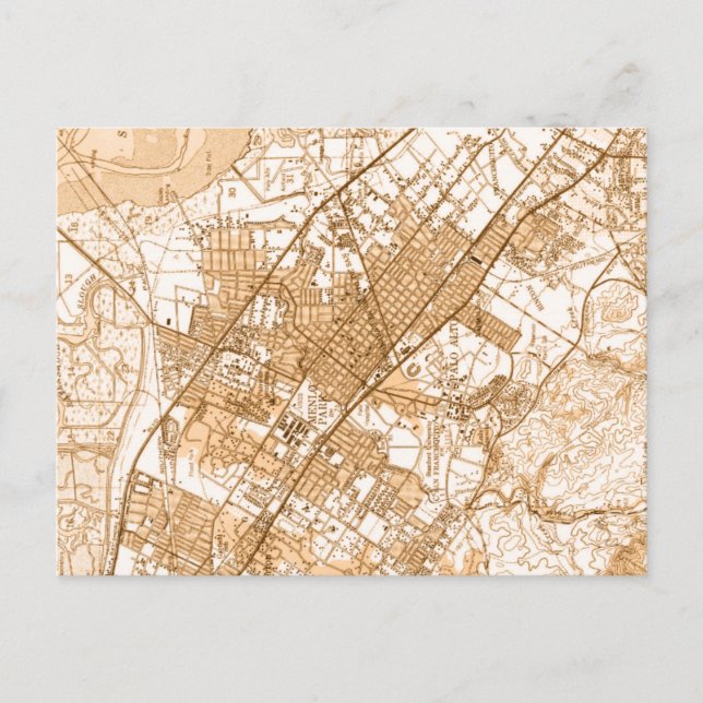 Palo Alto Menlo Park Vintage Postcard (Front)