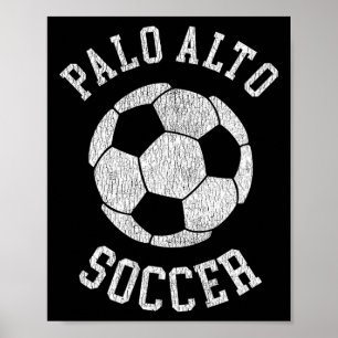 Palo Alto Soccer Retro Distressed 90's Vintage Poster