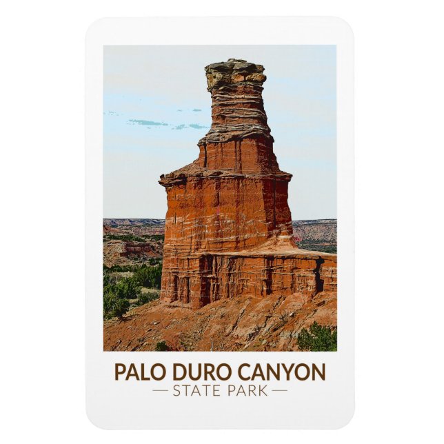 Palo Duro Canyon State Park Texas Art  Magnet (Vertical)