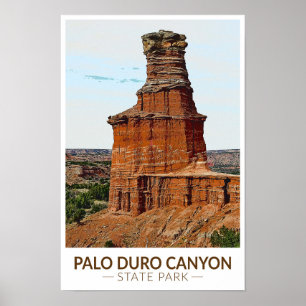 Palo Duro Canyon State Park Texas Art Poster