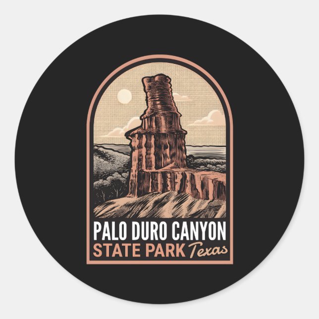 Palo Duro Canyon State Park Texas Classic Round Sticker (Front)