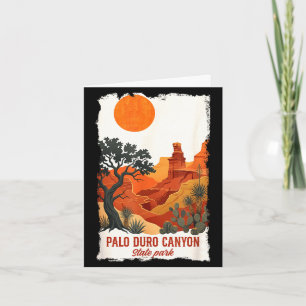 Palo duro canyon state park texas desert landscape card