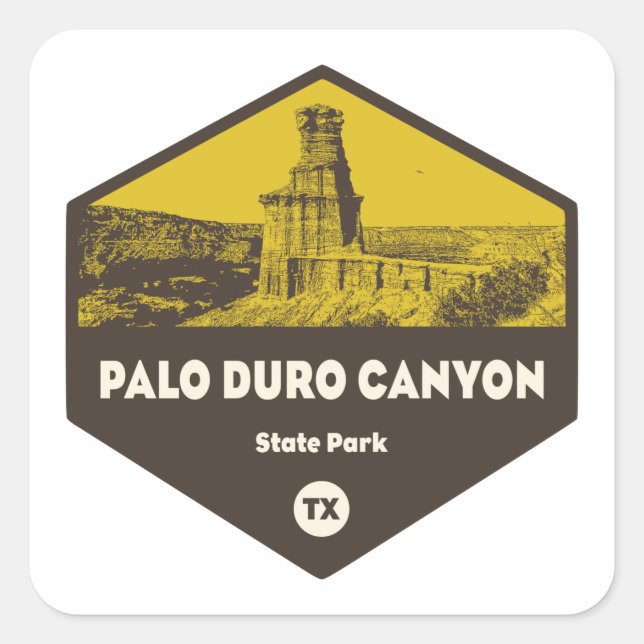 Palo Duro Canyon State Park Texas Square Sticker (Front)