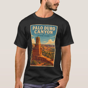 Palo Duro Canyon Texas Illustration Travel Art T-Shirt