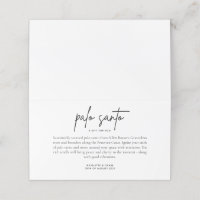 Palo Santo Wedding Favour Place Card