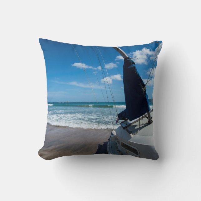 Palo Seco Beach Throw Pillow (Front)