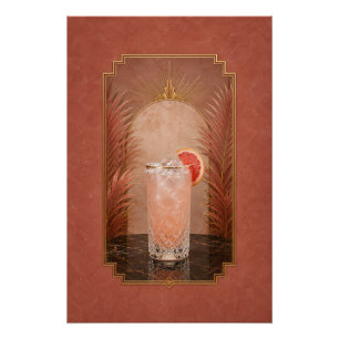Paloma Art Deco Poster   Bar Art
